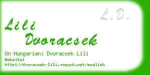 lili dvoracsek business card